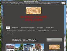 Tablet Screenshot of hotel-garni-isny.de